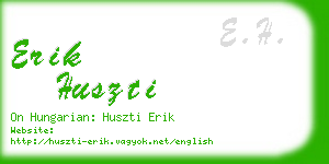 erik huszti business card